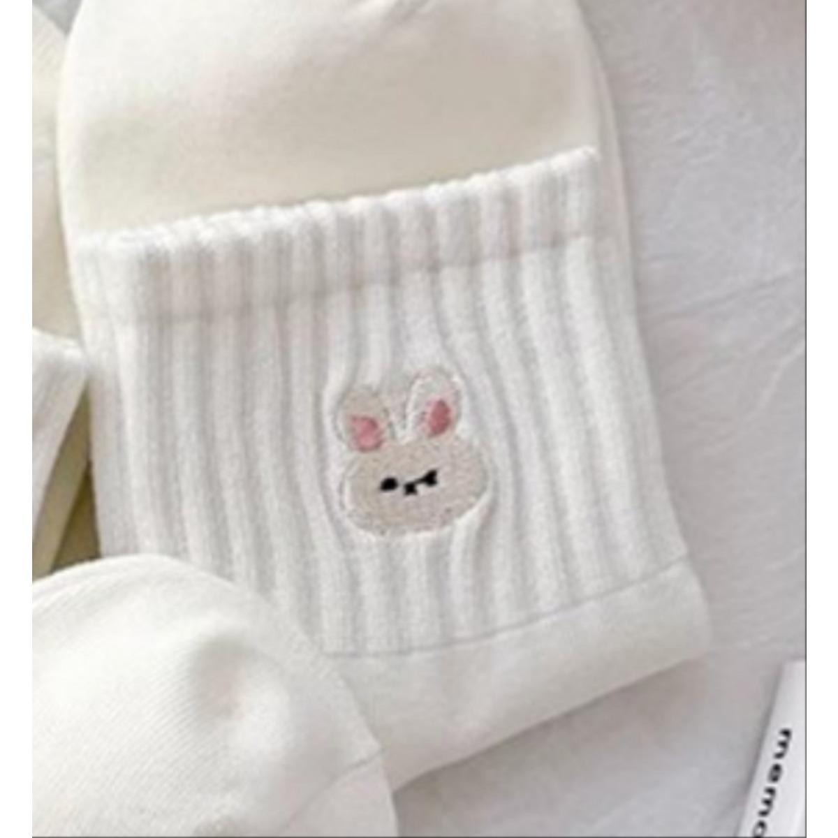 

10-1 пара женских носков с бантиками в форме сердечек, с модным и минималистичным дизайном для весны и осени! Милые белые носки с узором 2 pairs