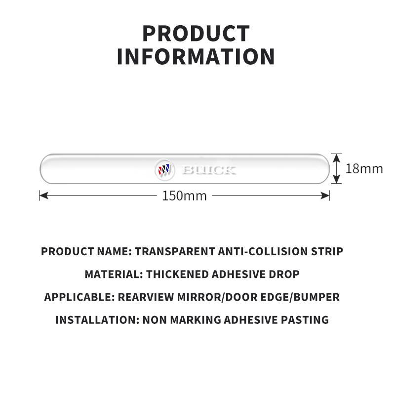 Clear Car Door Edge Protective Stickers Anti-Collision Strip For Buick Envision Excelle GT Royaum Park Avenue Envista GL8 GL6