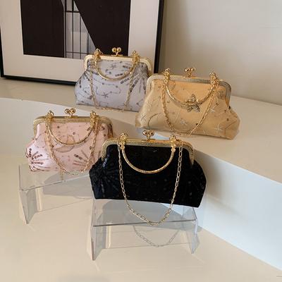 Módna textúrovaná výšivka Večerná kabelka do ruky na večeru Kabelka cez rameno v novom čínskom štýle Kabelka crossbody Dámska kabelka Trendy