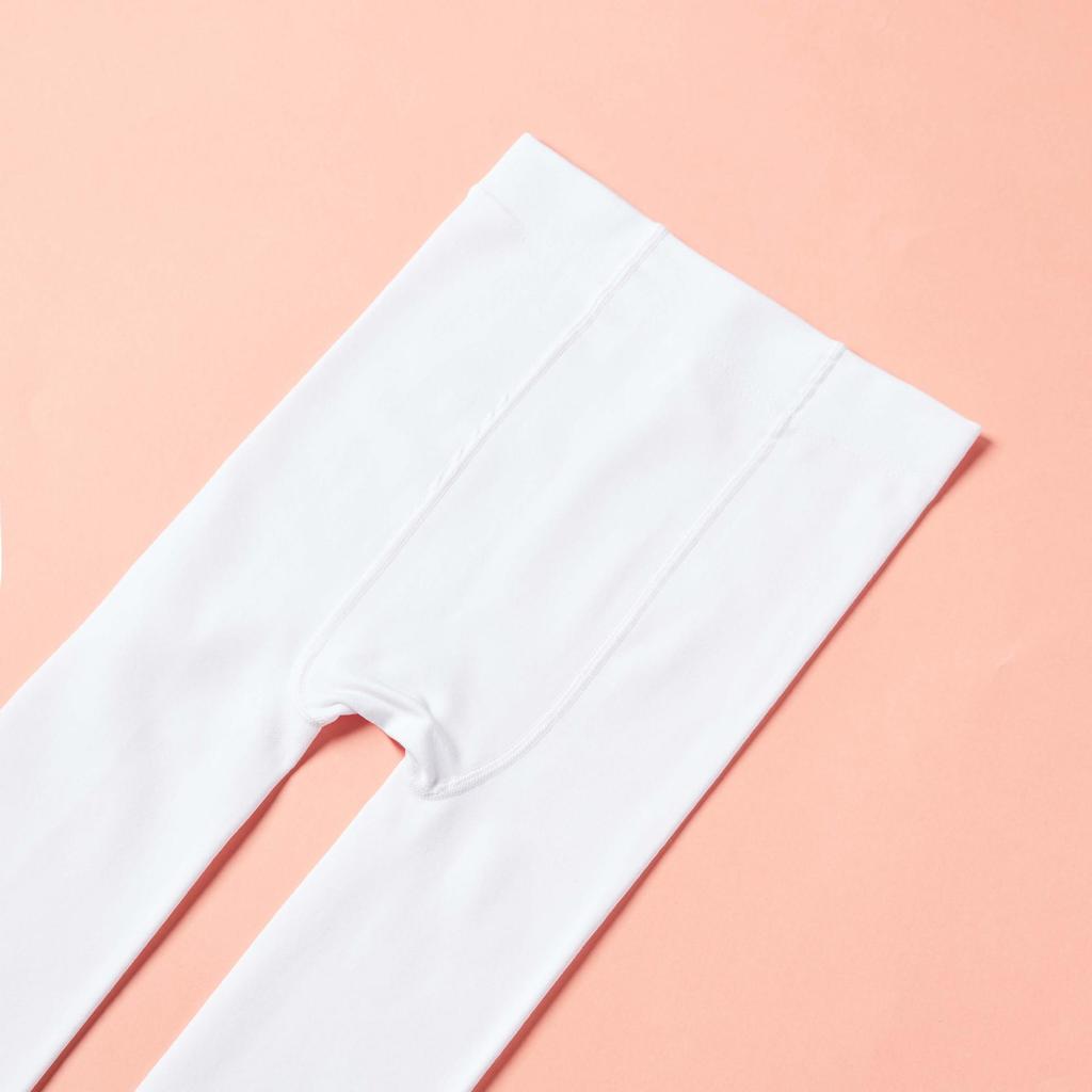 Children's 900D Dragon Claw Hair Ballet Dance Pantyhose - Autumn & Winter Thickened White Tights