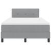 Boxspring Bed with LED Light Strips Light Gray 120 x 190 cm Fabric
