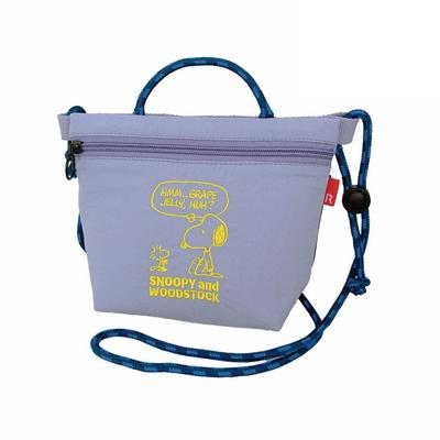 Rootote Snoopy Shoulder Pouch, Washable, Easy Cooling, IP Thermo Keeper, Sacoche, Peanuts-0E 8428 (04 Grape Jelly)