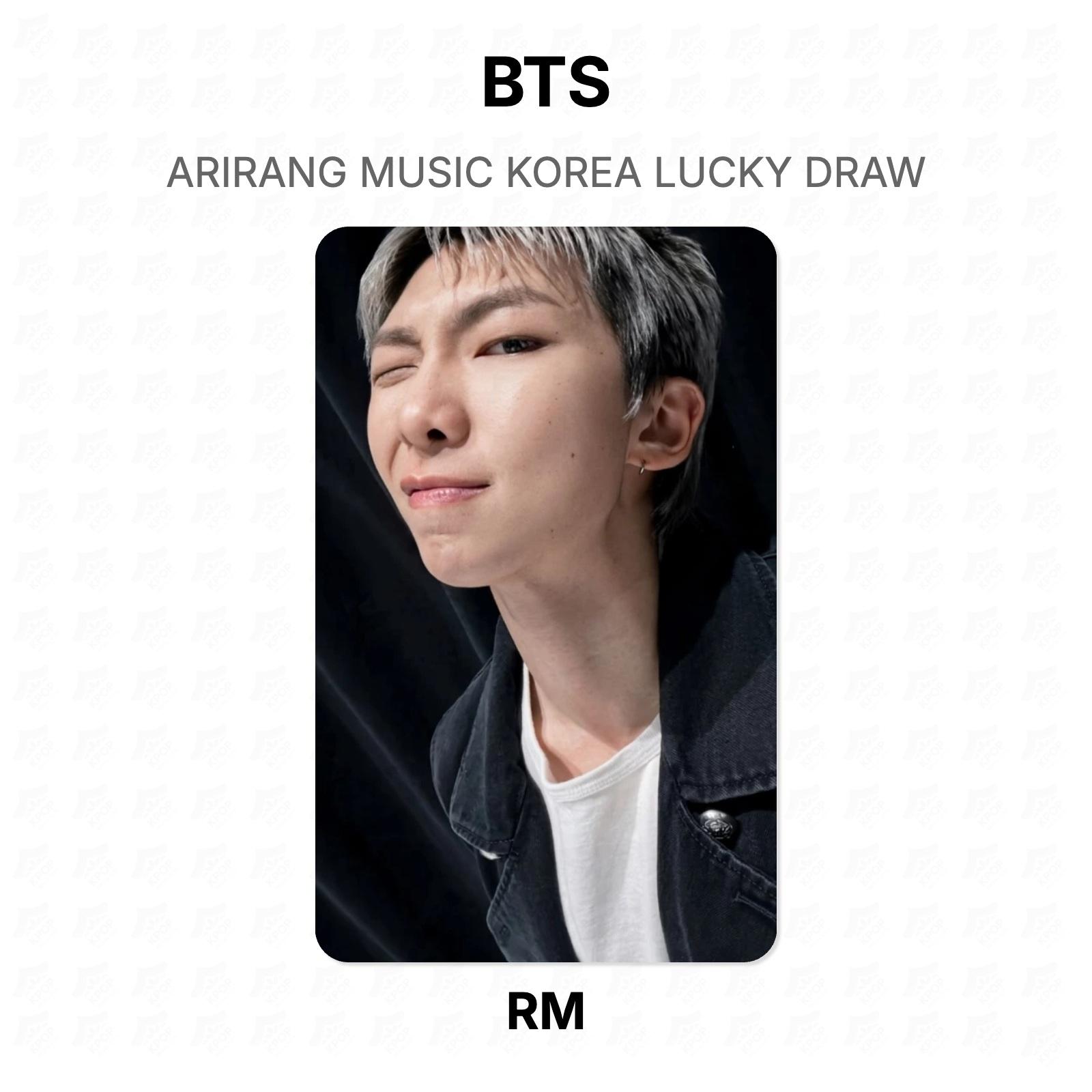 BTS ARIRANG MUSIC KOREA Glücksziehung Offizielle Fotokarte RM 02