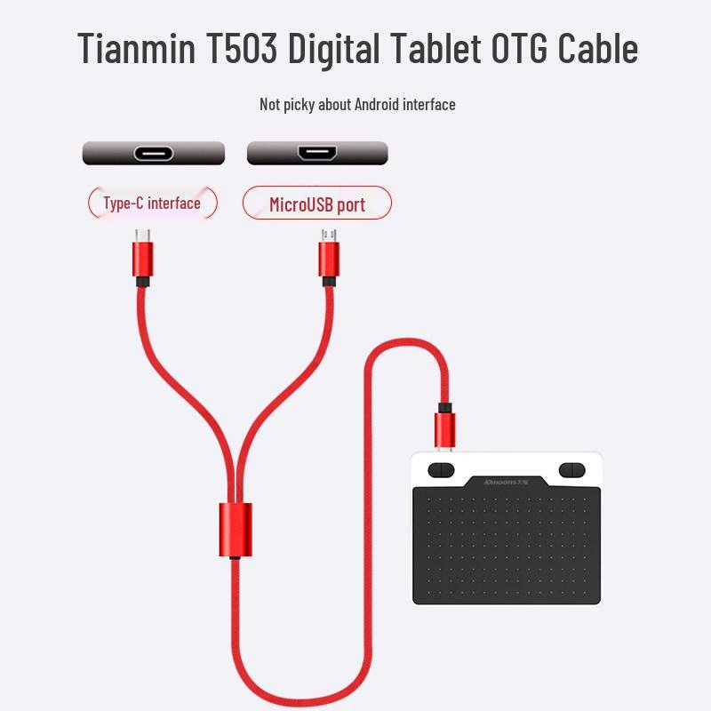 Tianmin T503 Android OTG и кабель для передачи данных для графических планшетов