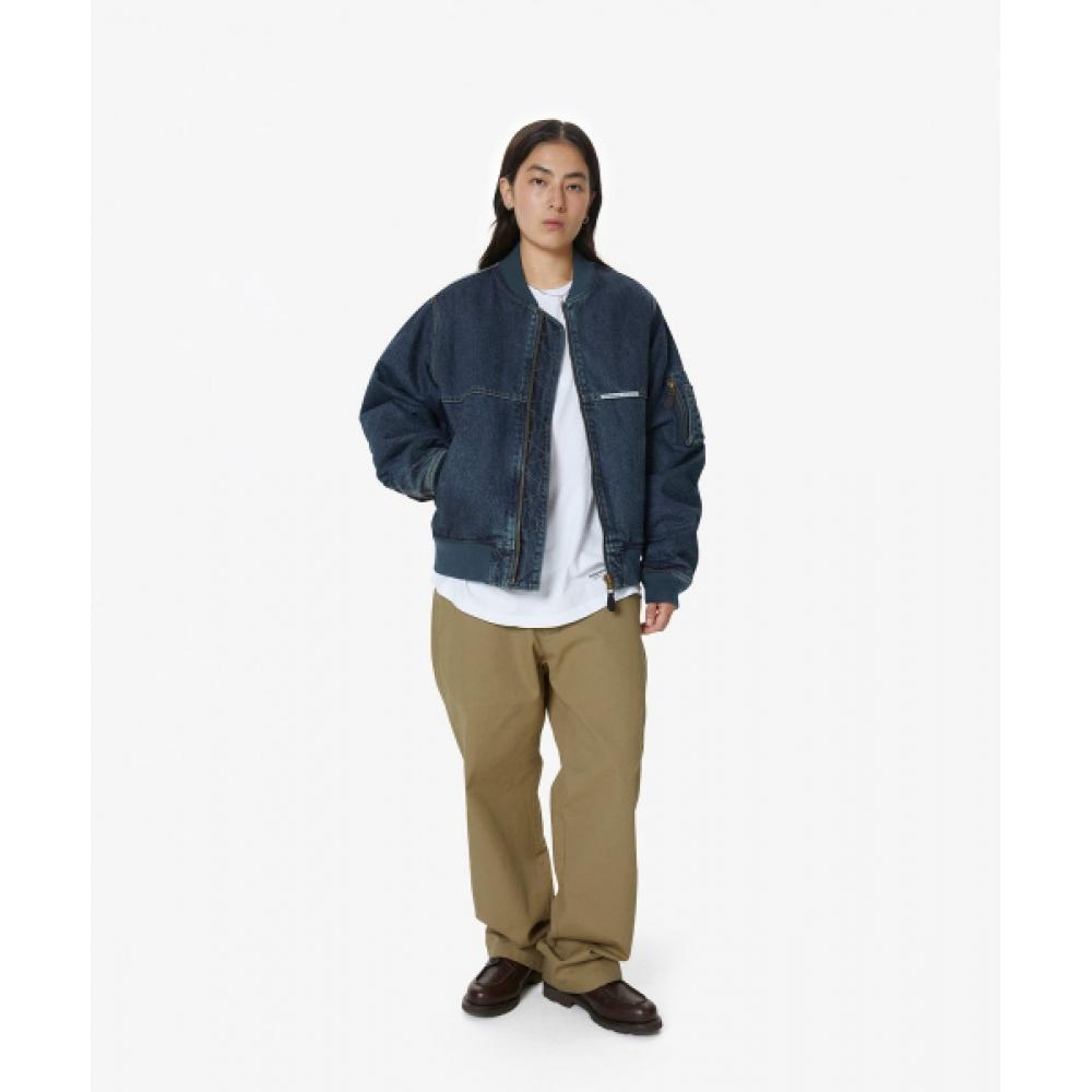 Thisisneverthat Denim Bomber Jacket Blue
