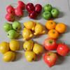 20Pcs / Set Simulation Fruit Model Props Fake Apple Pear Lemon Orange Photography Decoration Props Shopping Mall Festival Layout