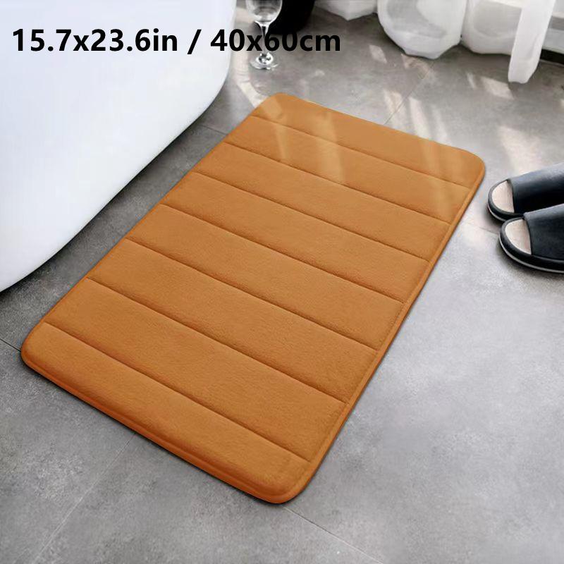 

Домашний простой коврик для пола в ванной фланелевый полосатый коврик для пола в туалете пушистый коврик для ванной коврик у двери 40x60cm оранжевый