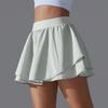 New Solid Color Double-layer Pocket Tennis Skirt Sexy Tight Fitting High Elasticity Sports Running Fitness Yoga Shorts For Women
