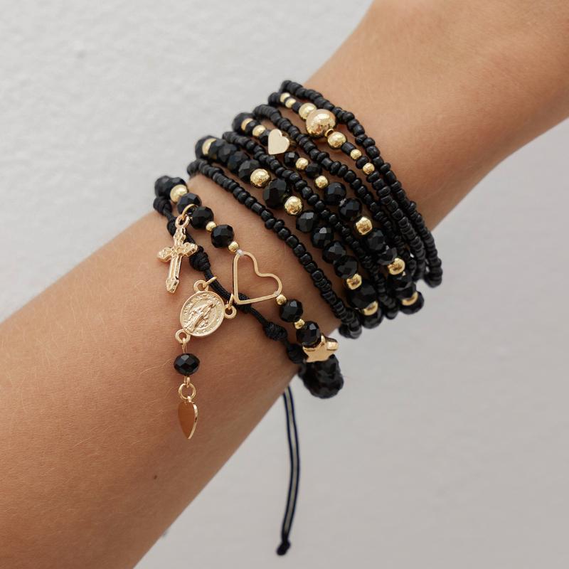 1Set Fashion Bracelets For Women New Vintage Irregular Beads Imitation Pearl Chain Jewelry Gift