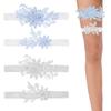 4pcs Elegant Lace Wedding Garter Set For Bride Comfortable And Soft Gift Bridal