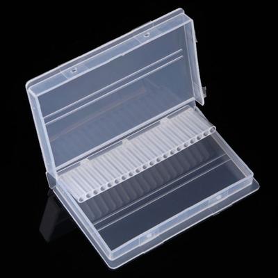 Custodia per organizer per esposizione di contenitori per contenitori di stoccaggio per punte da trapano per unghie a 20 fori