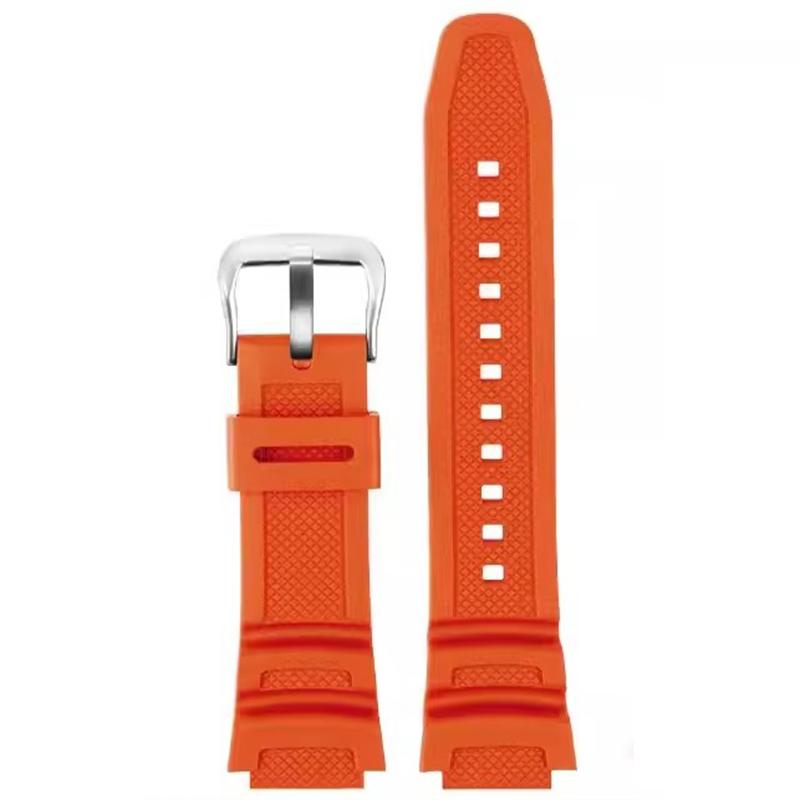 Gummi-Uhrenarmband für Casio AE-1200WH 1300WH 1000W W-216H SGW500 F-108WH Edelstahlschließe 18mm AE-1000W Mrn Uhrenarmband