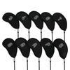 10Pcs Mesh Fabric Golf Iron Cover Iron Head Protect Covers Golf Wedges Headcover Golf Iron Club Covers with Big Numbers