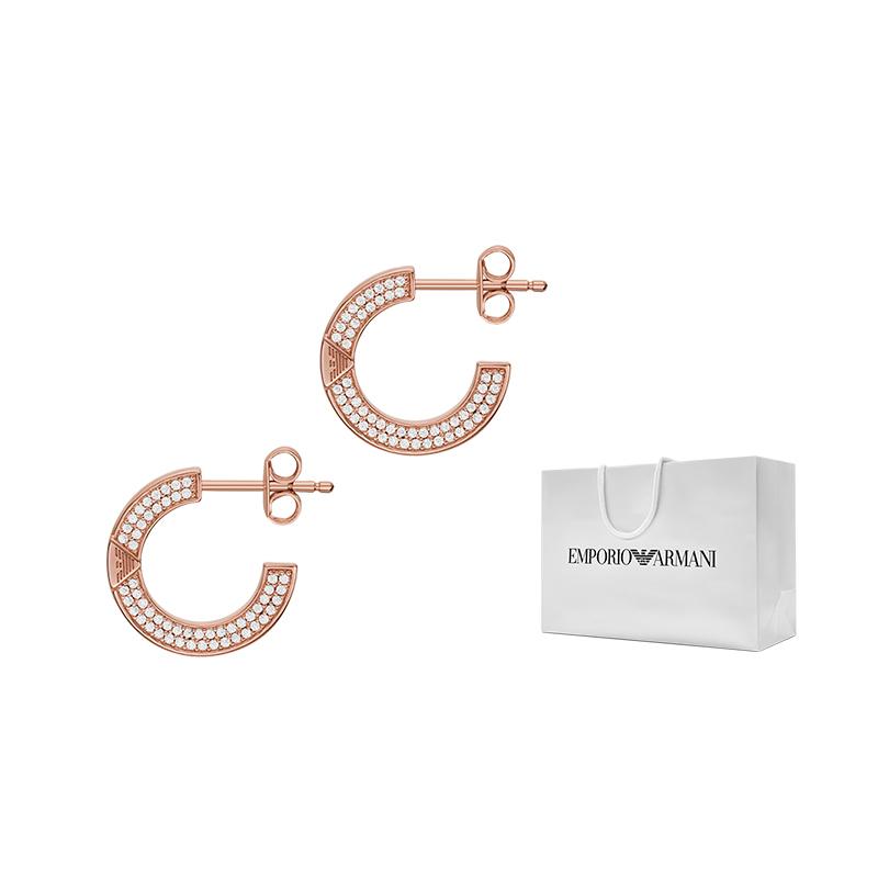 Emporio Armani Ferris Wheel Fashion Simple Earrings Women earrings Rose-Gold EG3590221 Basic Packaging-Box