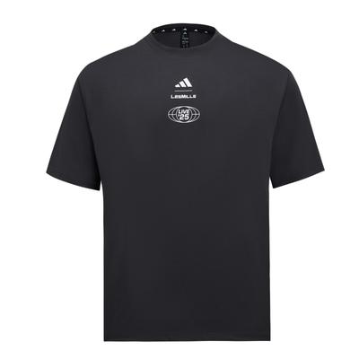 X Laime Collaboration SS25 Tour T-Shirt Fashion Versatile Sports Round Neck Short Sleeve T-Shirt Unisex Tops Carbon-Black KF8845