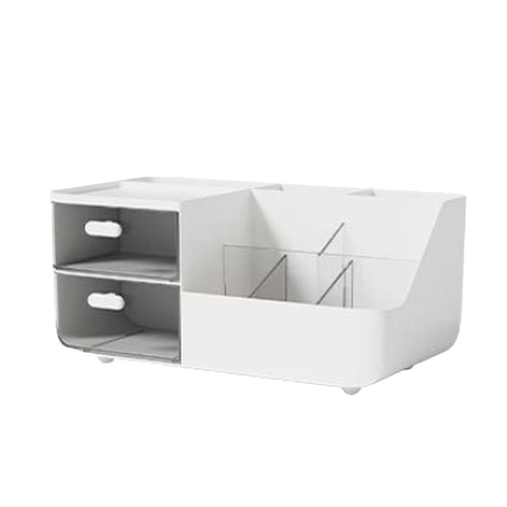 Makeup Organizer Multifunctional Skincare Cosmetic Storage with 2 Drawers for Vanity Desktop Cream