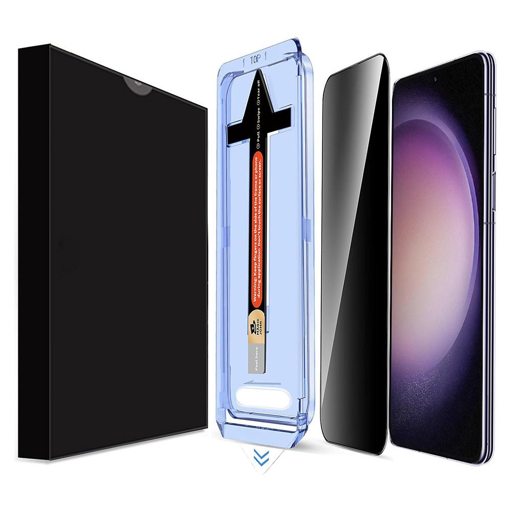 For Samsung Galaxy S23+/S22+ 5G Anti Spy Tempered Glass Screen Protector with Automatic Dust Removal Tool