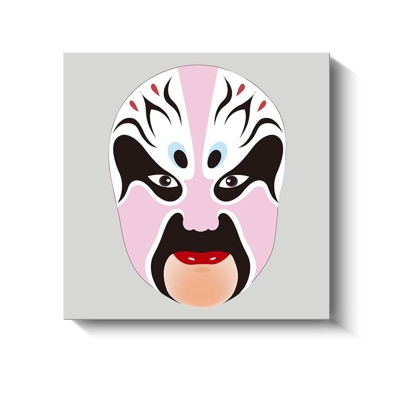 

Новые китайские декоративные картины Сычуаньская опера Пекинская опера Маски Холст Плакаты и принты для украшения гостиной 20x20cm (8X8 inch)