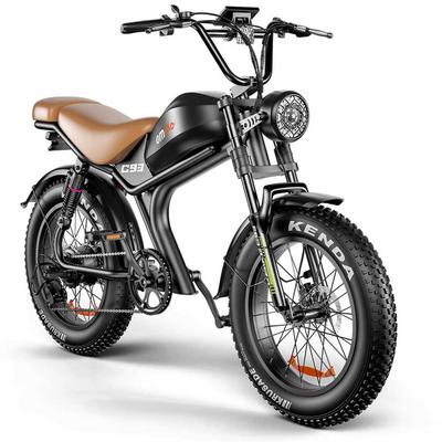 Electric Bicycle EMOKO C93 ,a 1000W Motor, a 48V 20Ah Battery, a Top Speed of 50-55 Km/h, a Range of 75 Km, and 20*4.0 Inch Tires