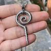 Stainless Steel Necklace Vintage Snake Scepter Pendant Men'S Titanium Steel Necklace Personality Totem Sweater