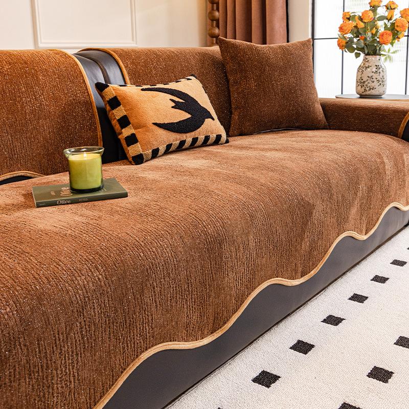2025 new special-shaped sofa cushion one-piece straight row non-slip sofa seat cushion four-season universal sofa cover towel