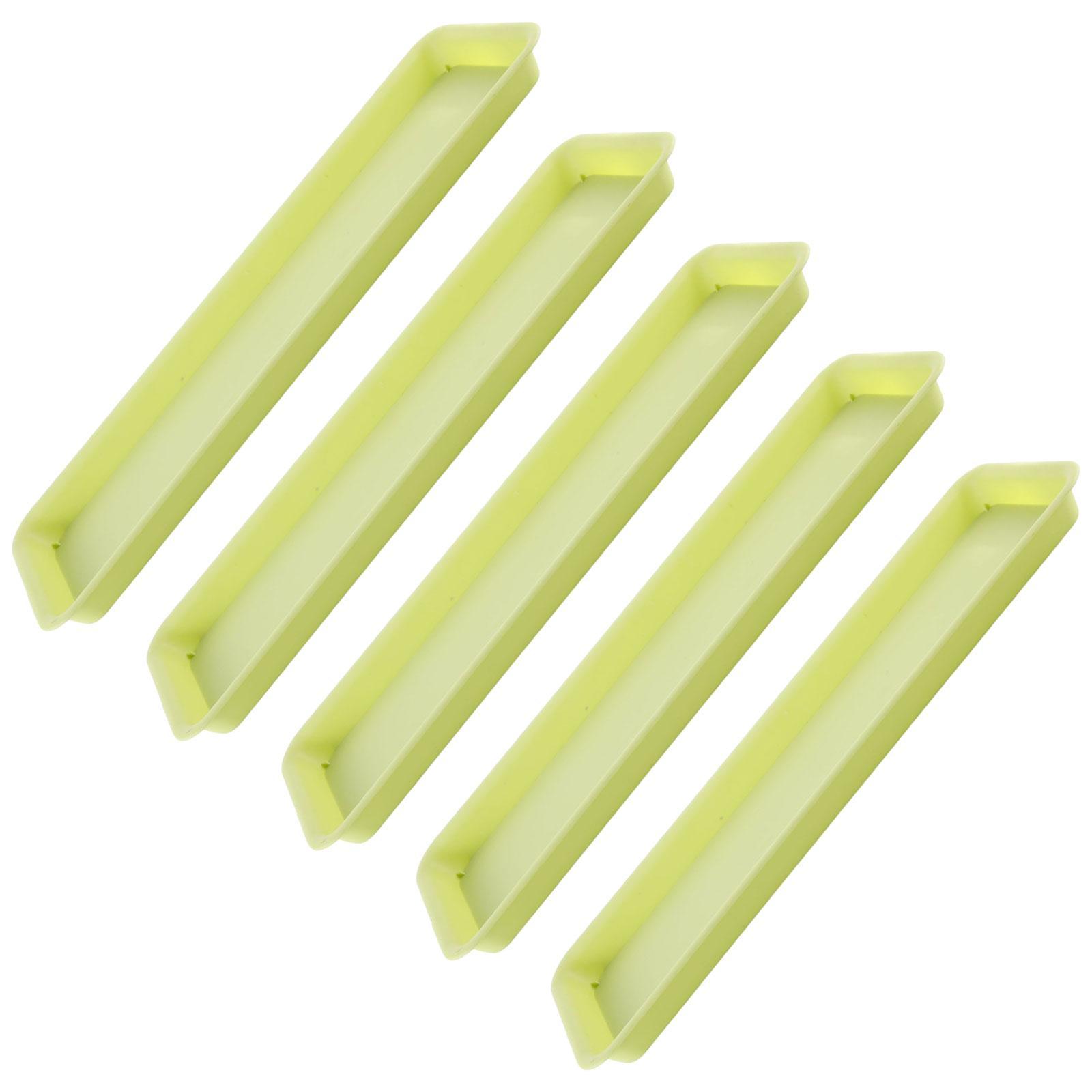 

5x Plant Saucers Rectangular Plant Trays for Windowsill Indoors Outdoor Yard зелений