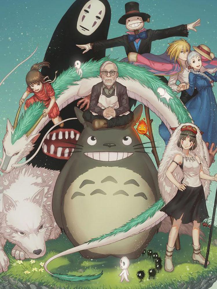 DIY plné kulaté diamantové malování Křížkový steh 3D roztomilé zvířecí komiks Home Dekorativní umění Krajina diamantový obraz 5D diamantový umělecký obraz