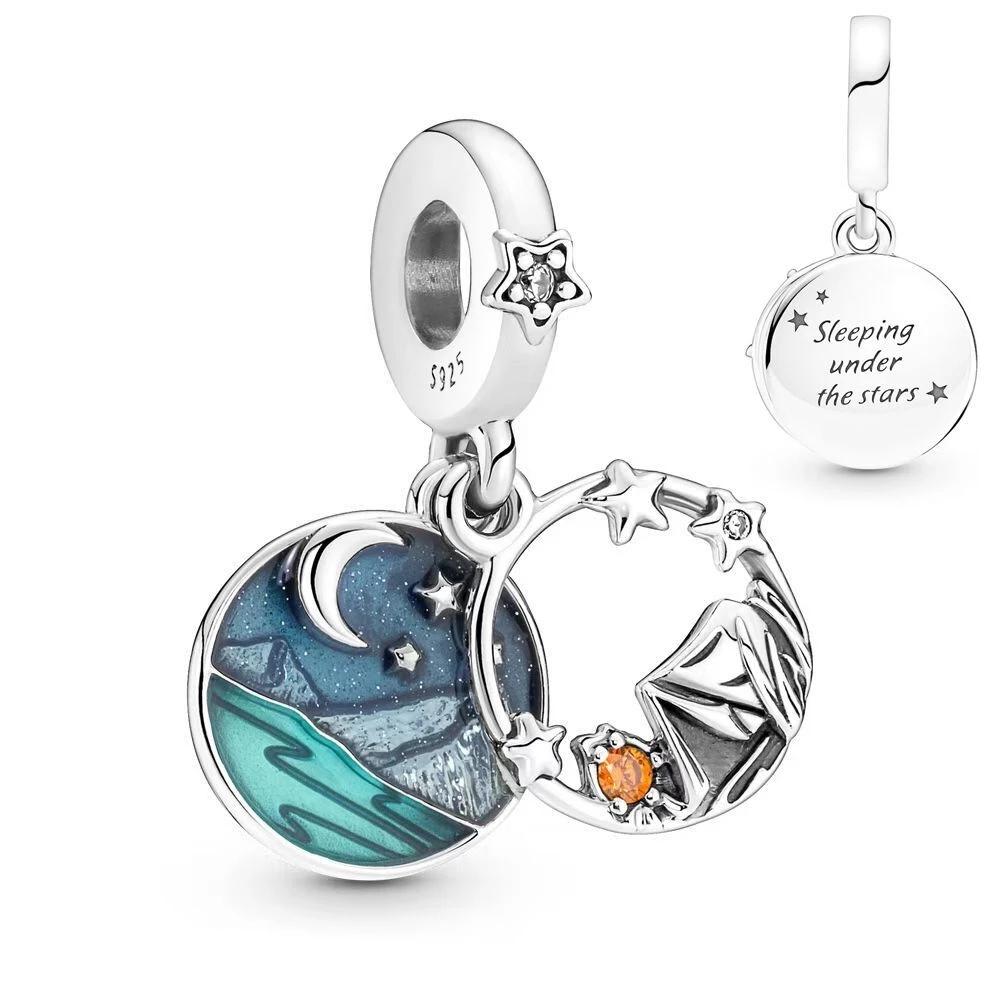 925 Silver Turtle Chameleon Ocean Pendant Charm DIY Bead for Bracelet Fashion Jewelry New