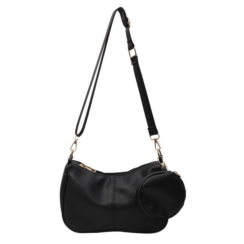 Trendy Retro Pu Shoulder Bag Stylish Solid Color Crossbody Bag For Daily Use