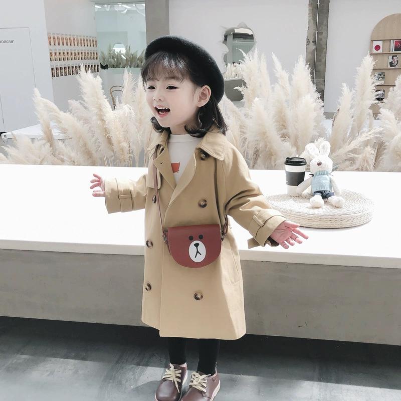 Fashion Baby Boys Trench Coat Autumn and Winter Jacket Long Sleeve Baby Double Breasted Cardigan Clothes