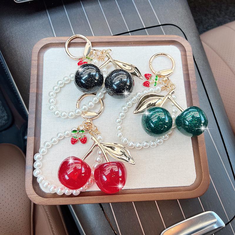 Yogodlns Cute Cherry Mini Backpack Hanging Handbag Pendant Bag Pendant Bags Accessories