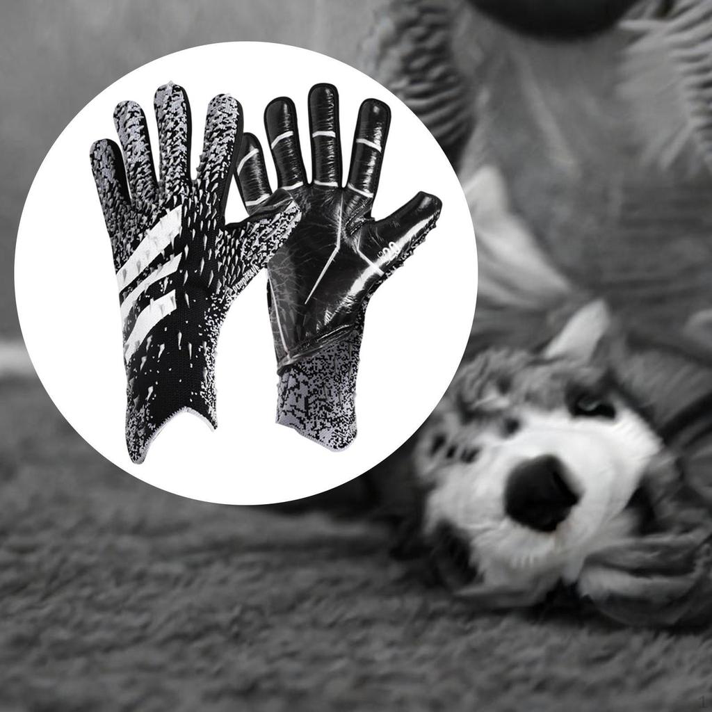 Goalkeeper Gloves Rubber Non Slip Wear Resistant Professional Goalie Size 5