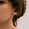 ORSA JEWELS 8A Premium CZ Earrings for Women 925 Sterling Silver Shiny Exquisite Stud Earrings Anniversary Jewelry Gifts LZE01
