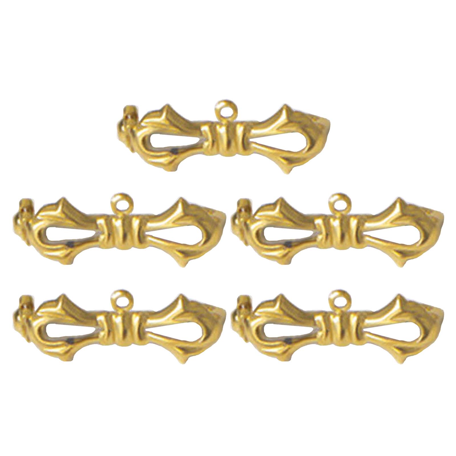 

5 Pcs Vintage Elegant All-matched Suit Brooch Pin Niche Design Bowknot Metal Jewelry Accessories Wedding Banquet Gift золотой