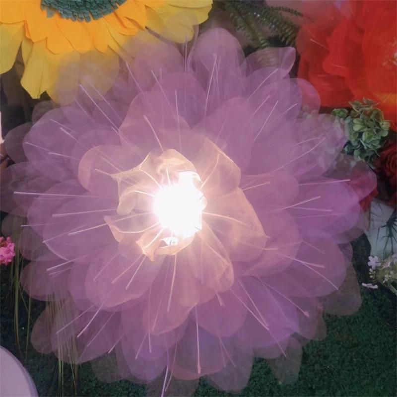 Peony Flower Atmosphere Flower Lamp Decorative Flower Creative Silk Eugen Floor Lamp Living Room Finished Product Pure Handmade