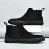 Fashion 2025 New Youth Teenage Chelsea Boots Leisure Walk Man Basic Boots Men Slip on Leather Ankle Boots Versatile Mens Casual Footwear