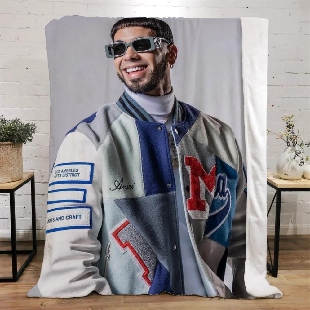 Anuel Aa Blanket Bed Blankets Characters Fluffy Plaid Beach Towel Interior for Home Luxury Bedding Throw Knee Soft Nap King Size