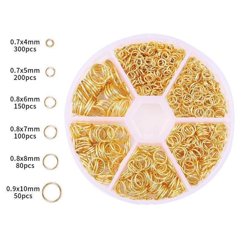 4-10mm Open Jump Rings Set for DIY Earrings and Jewelry Making