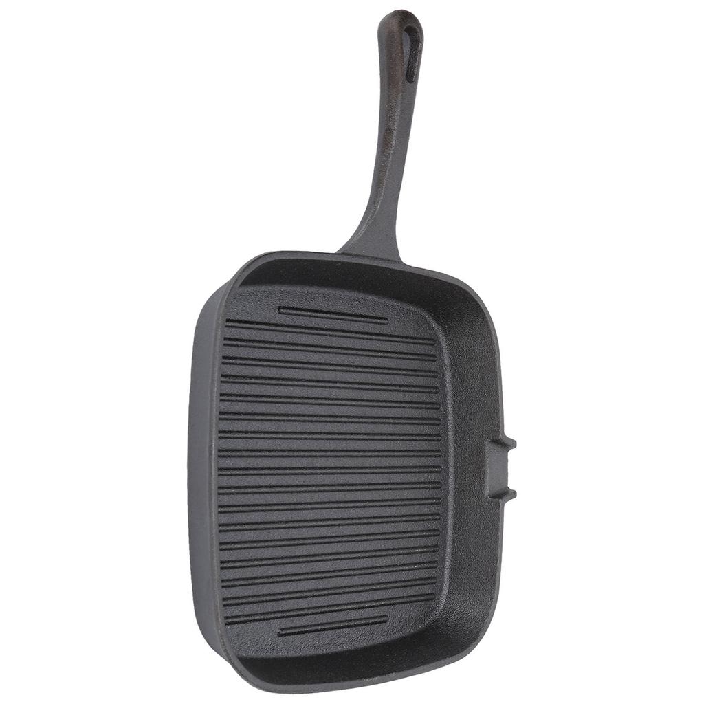 Grill Pan Nonstick Design Heat Resistant Handle Fast Heat Conduction Iron Stripe Frying Steak Skillet for Home Kitchen