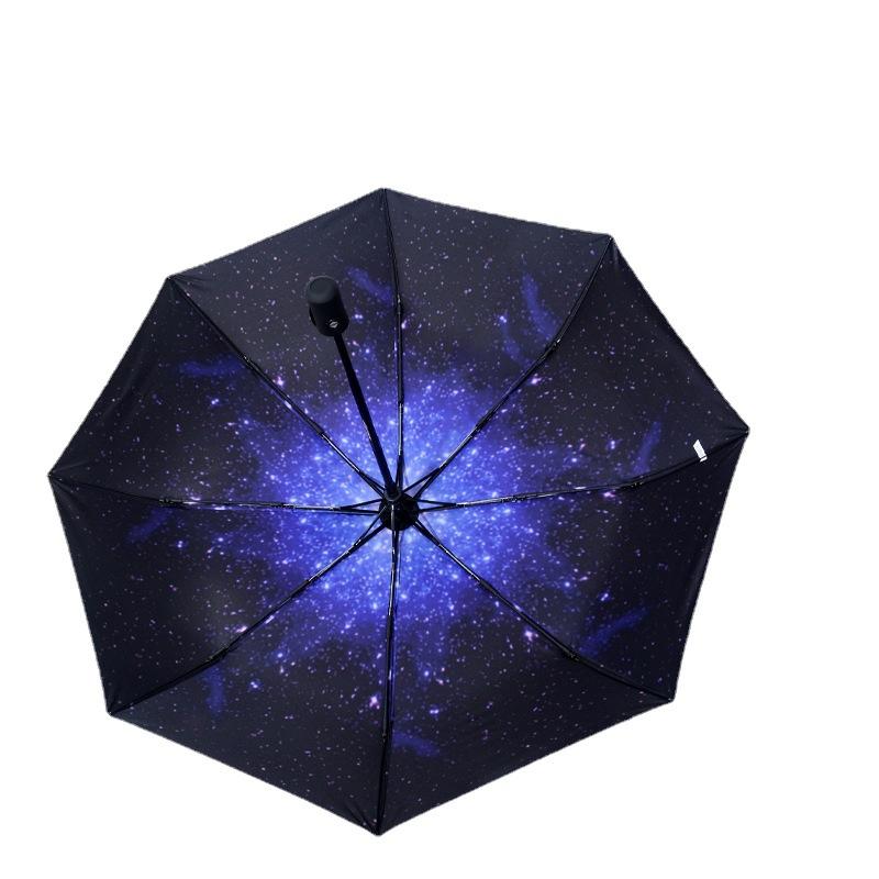 Retro flower automatic small black umbrella, weather and rain dual-purpose anti-ultraviolet sunshade, a lot of