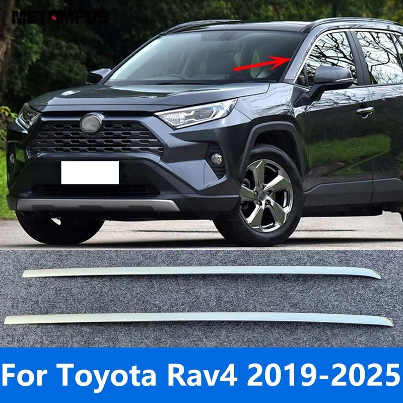 Front Window Strip Molding Trim For Toyota Rav4 Rav 4 -2024 2025 Windshield Windscreen Moulding Trim Accessories Car Styling