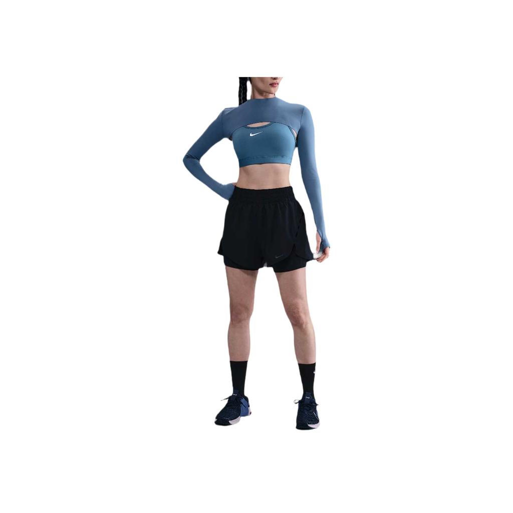 Nike Dri-Fit Swoosh Soft Comfortable Simple Versatile Sports Shorts Women Shorts Black HV0577-010
