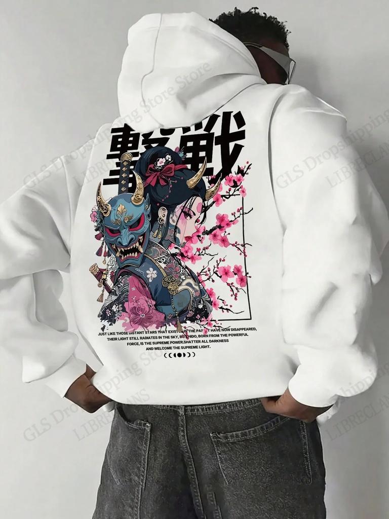 Mens Japanese Anime Character 3d Print Hoodie Autumn Winter Casual Fashion Street Daily Drawstring Hoodie Sweatshirt Women Coat