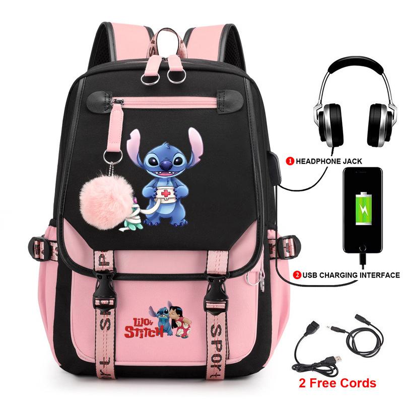 Backpack Student School Bag Fashion Backpack Usb Computer Bag Large Capacity Burden Reduction School Bag