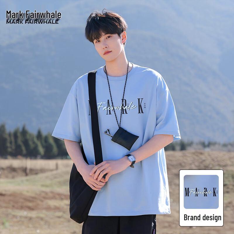 Mark Hua Fei Men s American Retro Casual Short Sleeve T-shirt 2XL