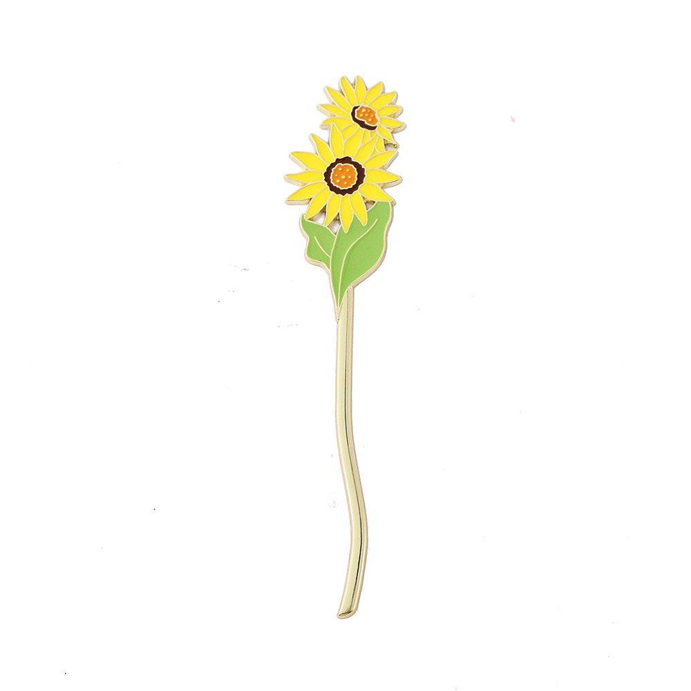 Metal Sunflower Bookmark Creative Flower Book Mark Bookmark Reading Assistant Book Support Beautiful Stationery School Supplies