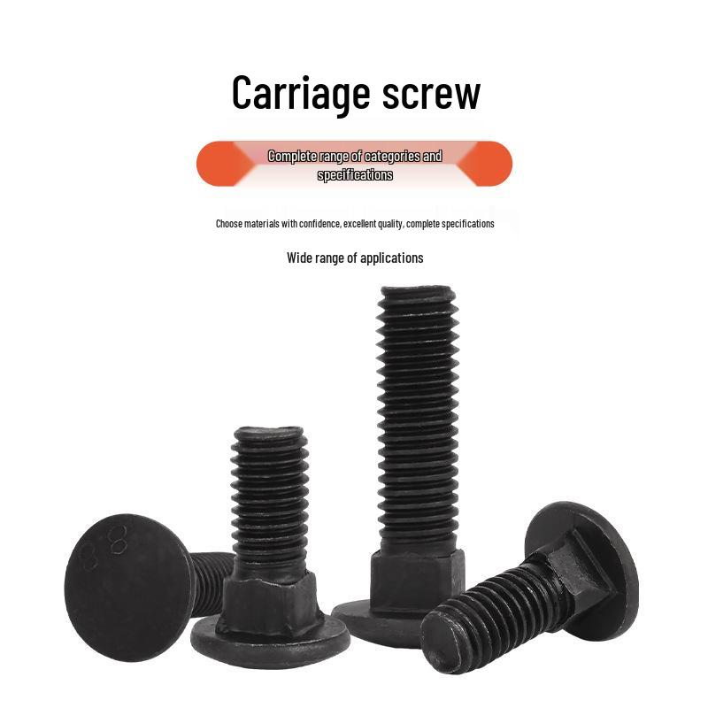 High-Strength Grade 8.8 Carriage Bolts - Round Head, Square Neck, M6-M16