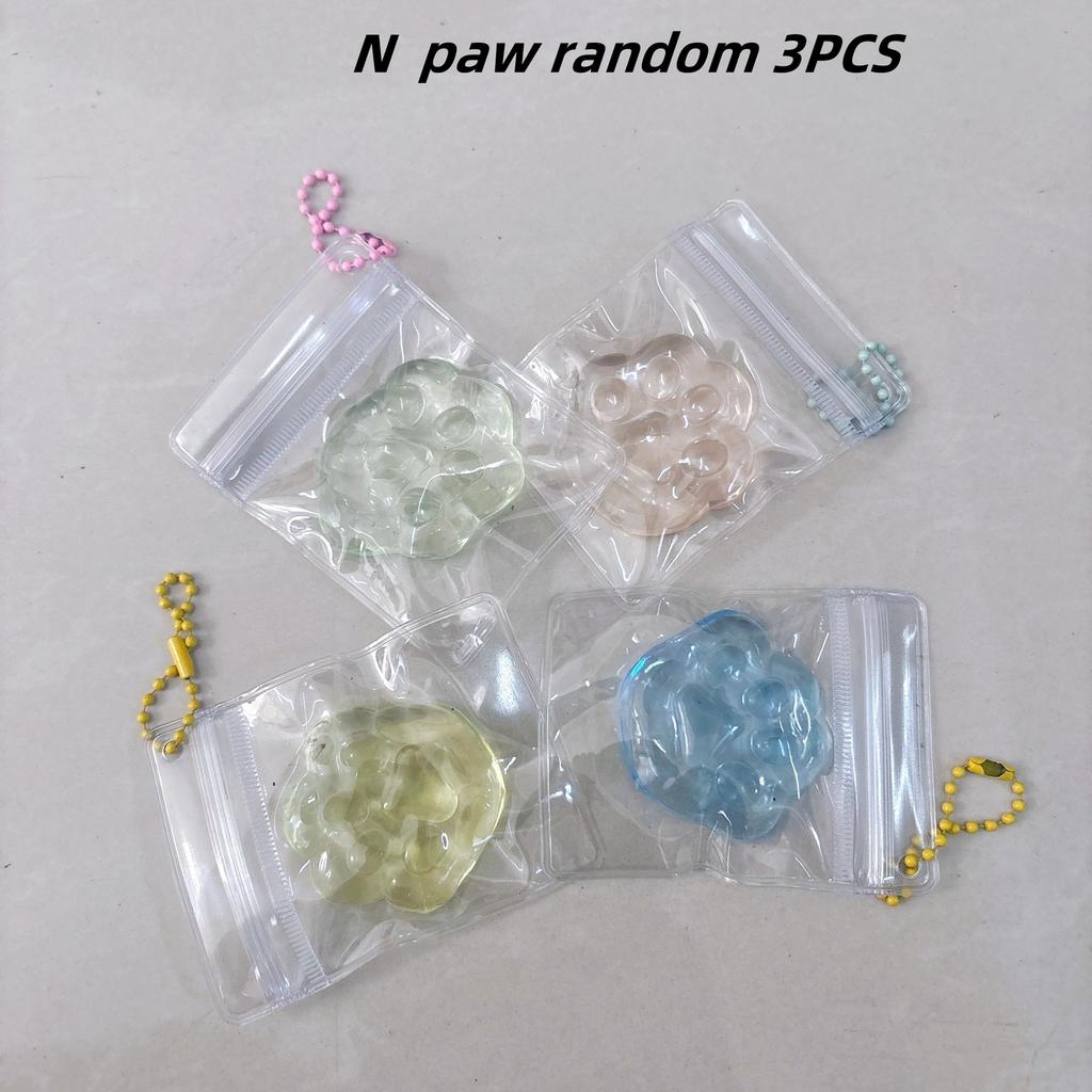 Random Ice Cube Square And Paw Sensory Toy Stress Ball Mochi Squishies Squeeze Toys for Adults Kids Summer Toys Party Favors