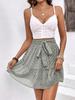 Shein Green Mini Skirt Ruffle Texture Gyj Xxj__M