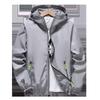 Reflective Zipper Windbreaker: Men's Plus Size Spring/Autumn Custom Print Trendy Jacket